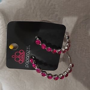 Paparazzi pink earrings